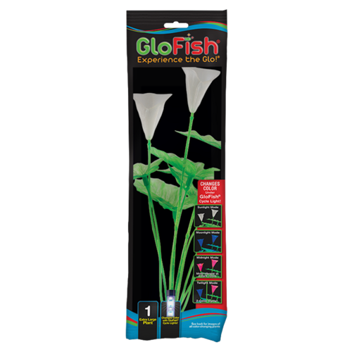 Tetra GloFish Color Changing Aquarium Plant XLarge Green