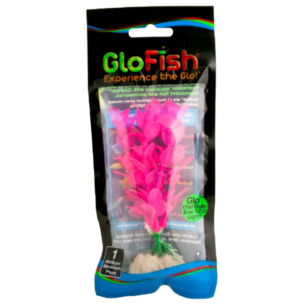 Tetra GloFish Plastic Plants Medium Fluorescent Pink