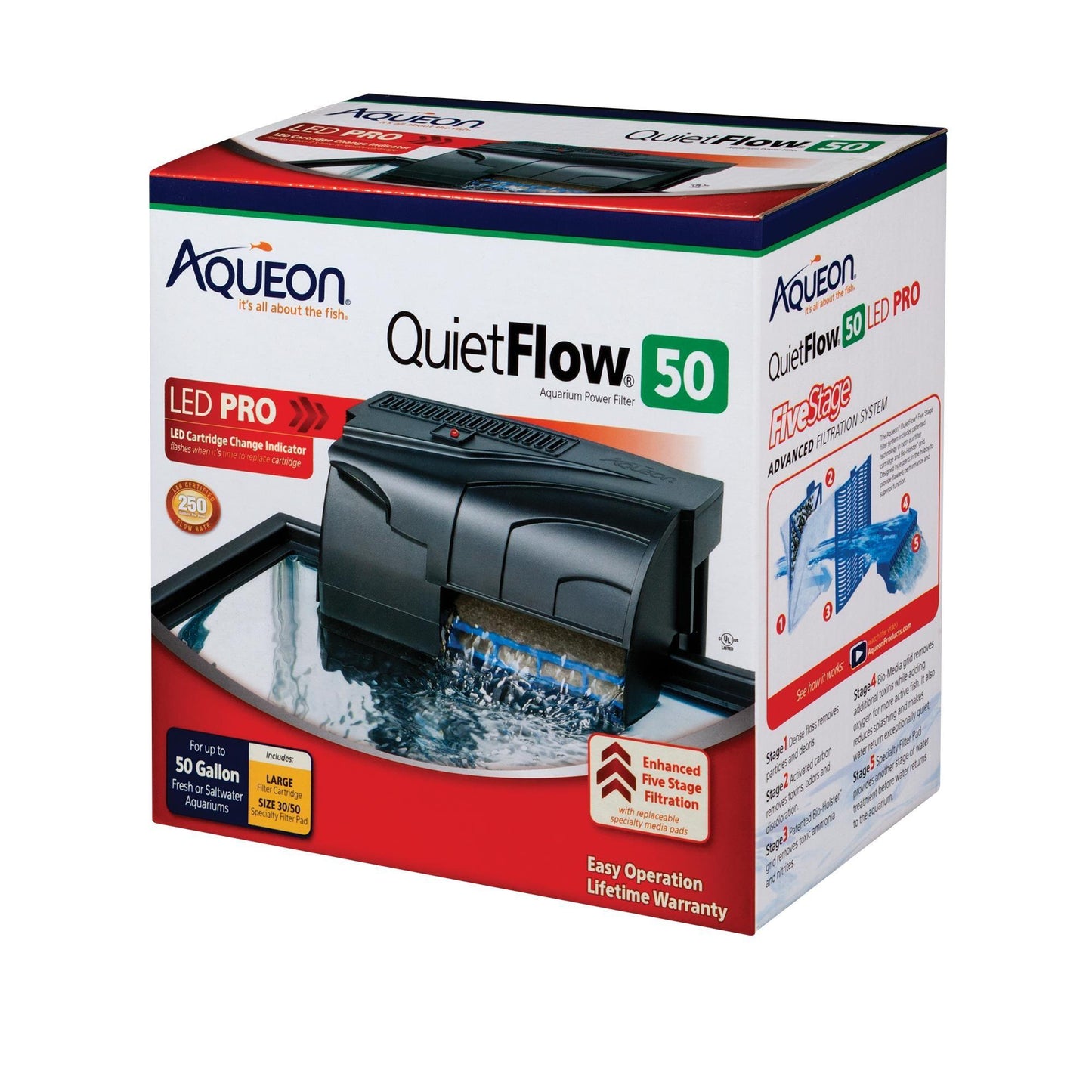 Aqueon QuietFlow LED Pro Power Filter - Tank Pets