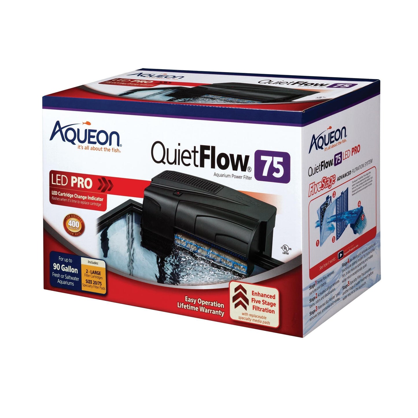 Aqueon QuietFlow LED Pro Power Filter - Tank Pets