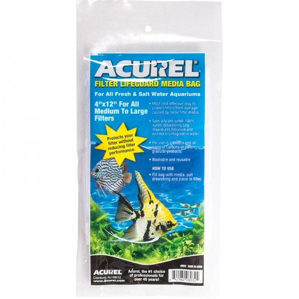 Acurel Drawstring Filter Lifeguard Media Bag 4x12 inch