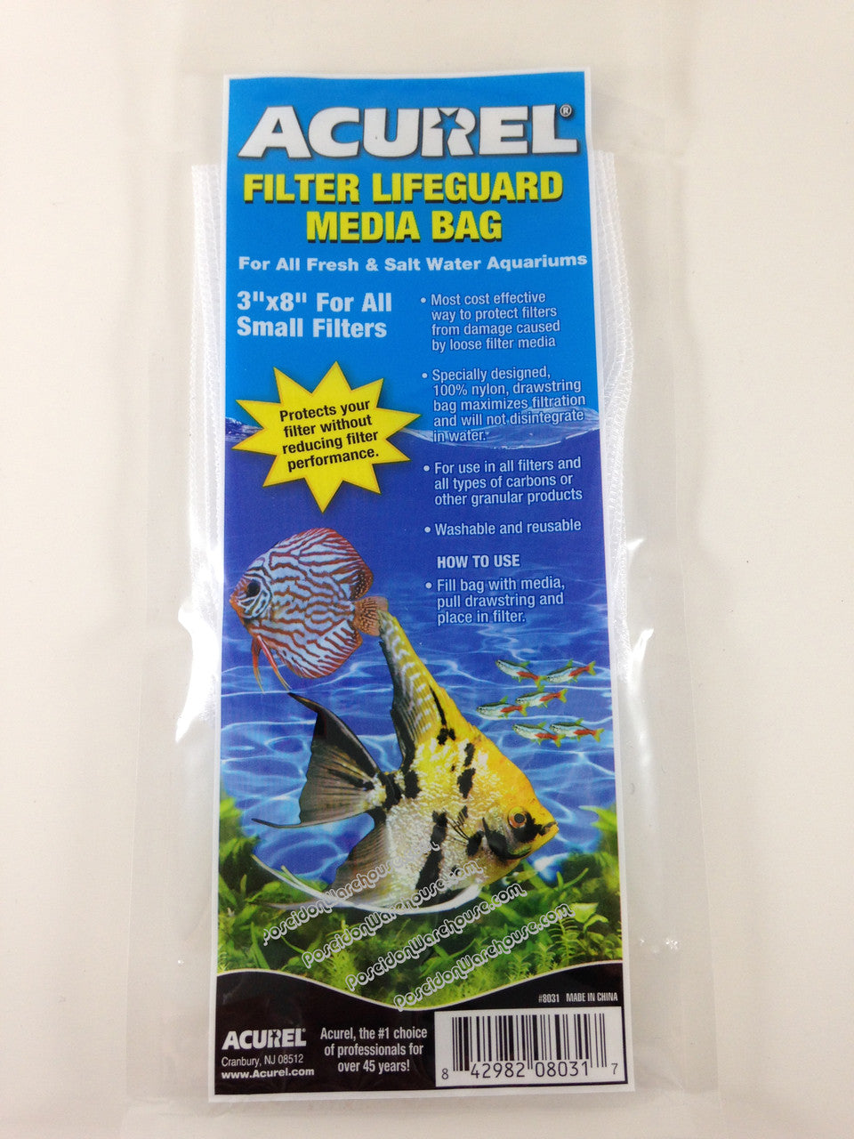 Acurel Drawstring Filter Lifeguard Media Bag 3"x8"