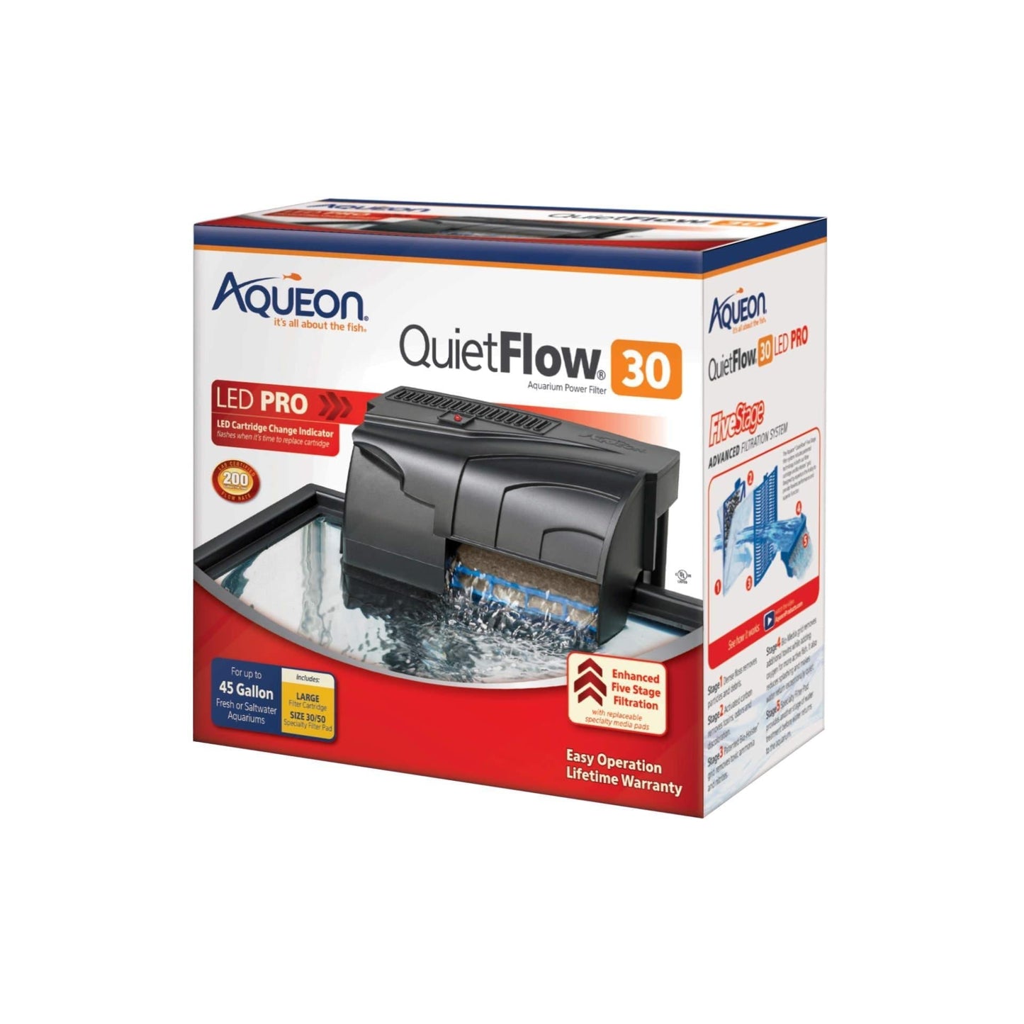 Aqueon QuietFlow LED Pro Power Filter - Tank Pets