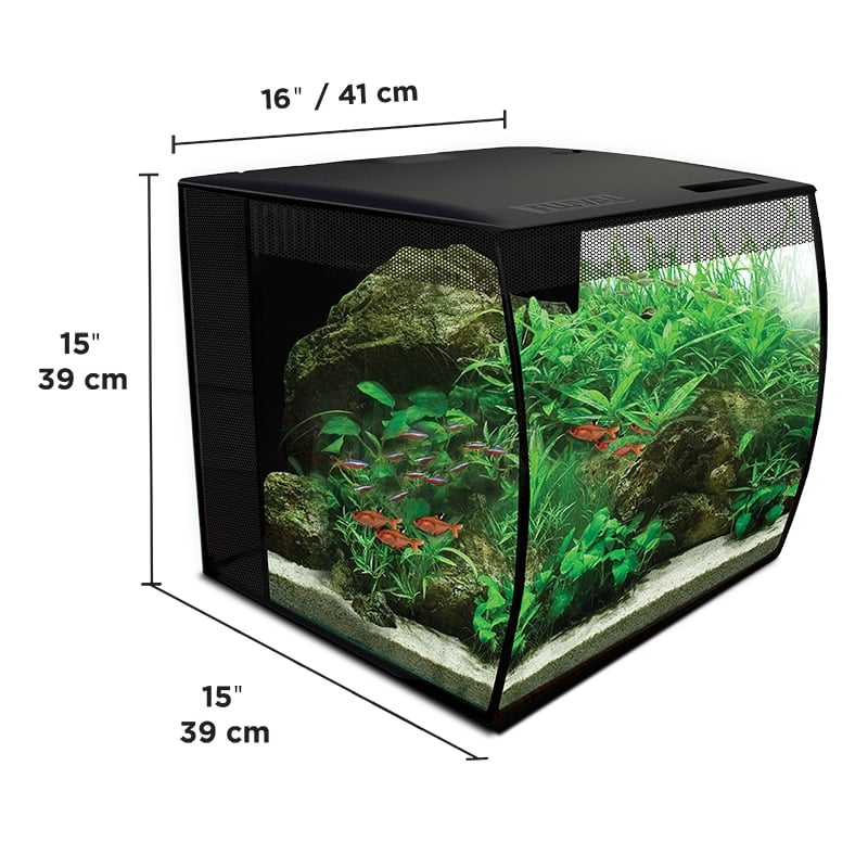 Fluval FLEX 15g Glass Aquarium, Black