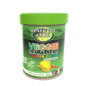 Omega One Slow-Sinking Veggie Mini Pellets 50g