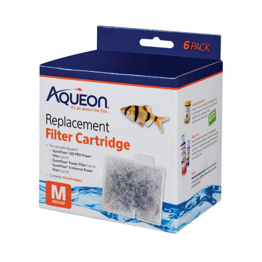 Aqueon Medium Replacement Filter Cartridge - 6 Pack