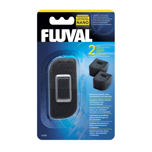 Fluval Nano Aquarium Filter Carbon Cartridge - 2 Pack