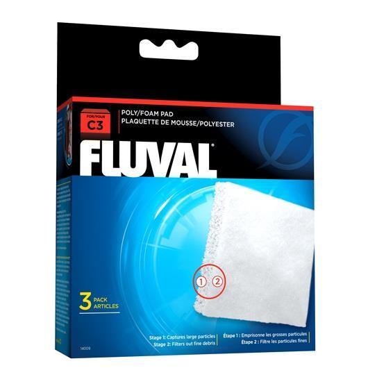 Fluval C3 Poly/Foam Pad - 3 Pack