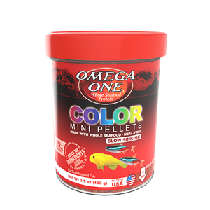 Omega One Slow-Sinking Color Mini Pellets 50g