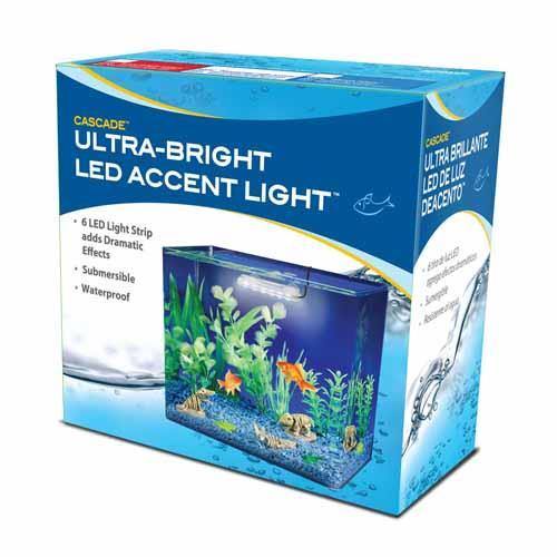 Penn Plax Cascade - Ultra-Bright LED Accent Light 4" Red