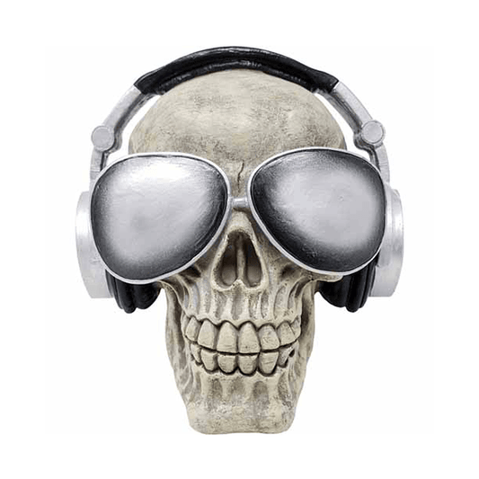 Penn Plax Skull with Sunglasses & Headphones