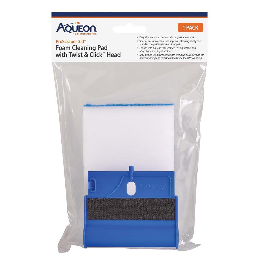 Aqueon ProScraper 3.0 Foam Cleaning Pad & Twist & Click Head