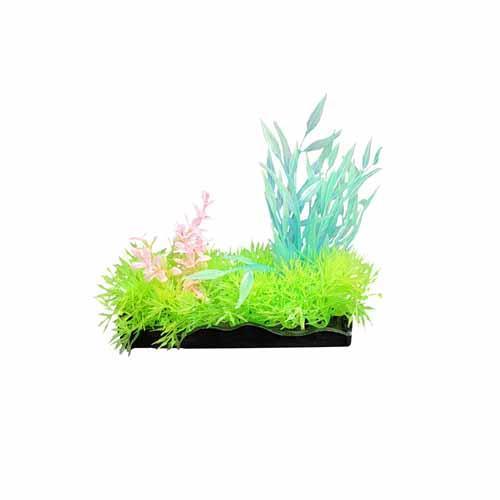 Penn Plax Aqua-Scaping Glow Bunch Plant - Green & Pink