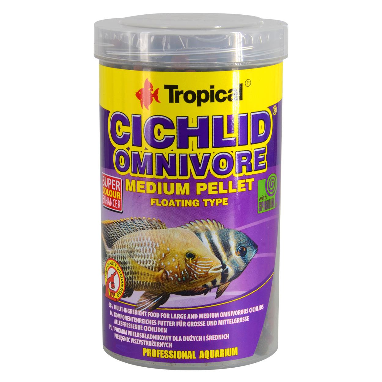 Tropical Cichlid Omnivore Medium Floating Pellets 180g