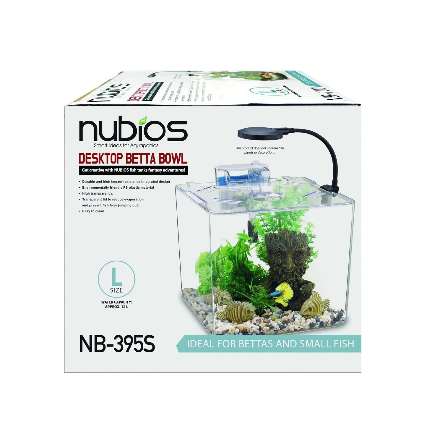 Nubios Desktop Betta Bowl Square Large